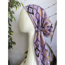 Turkish Cotton Textured Pretied Tichel - Lilac/Multi-pretieds-The Little Tichel Lady