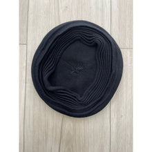 Front Pleated Cotton Beret - Black-Berets/ Snoods-The Little Tichel Lady