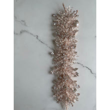 Luxurious Rose Gold Beaded & Crystals Headpiece-Headband-The Little Tichel Lady