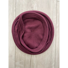 Front Pleated Cotton Beret - Burgundy-Berets/ Snoods-The Little Tichel Lady