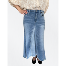 Classic Denim Midi Skirt - Blue-skirt-The Little Tichel Lady