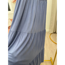 Tiered Maxi Skirt - Blue-skirt-The Little Tichel Lady