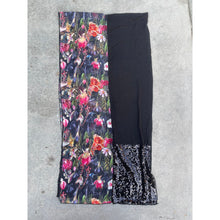 Black Floral 3-in-1 Israeli Headwrap-Long Wrap-The Little Tichel Lady