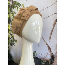 Embellished Hat - Size #1 Camel Bow-Hat-The Little Tichel Lady