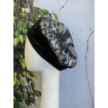 Embellished Hat - Size #2 Black Silver Sequins-Hat-The Little Tichel Lady