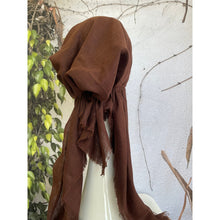 Pretied Turkish Cotton Textured Tichel w/ Long Tails - Brown-pretieds-The Little Tichel Lady