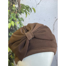 Embellished Hat - Size #2 Brown Bow-Hat-The Little Tichel Lady