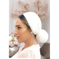 Avigail Lahiani - Slip-On Low Bun Style, White-Specialty Items-The Little Tichel Lady