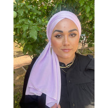 Pleated Long Headwrap - Lilac-Long Wrap-The Little Tichel Lady