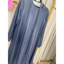 Shimmer A-Line Dress, Blue - PLUS SIZE-dress-The Little Tichel Lady