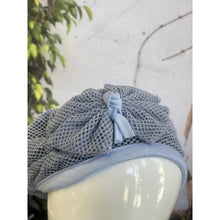 Embellished Hat - Size #2 Blue Bow-Hat-The Little Tichel Lady