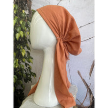 Pretied Turkish Cotton Textured Tichel w/ Long Tails - Dusty Peach-pretieds-The Little Tichel Lady