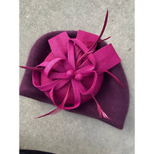 Yeela’s Exquisite Beret - Purple/Fuchsia Fascinator-Beret-The Little Tichel Lady