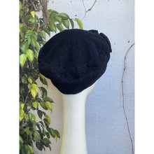 Embellished Hat - Size #1 Navy Shimmer Bow-Hat-The Little Tichel Lady