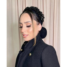 Luxurious Black Beaded Headpiece-Headband-The Little Tichel Lady
