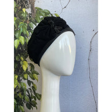 Embellished Hat - Size #1 Black Shimmer Bow-Hat-The Little Tichel Lady