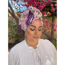 Luxe Israeli Floral Print Wrap - Purple-Long Wrap-The Little Tichel Lady
