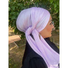 Pleated Long Headwrap - Lilac-Long Wrap-The Little Tichel Lady