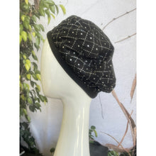 Embellished Hat - Size #1 Black/Silver Design-Hat-The Little Tichel Lady