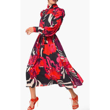 Adele Abstract Floral Midi Dress-dress-The Little Tichel Lady
