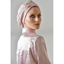 Yeela’s Exquisite Beret - Dusty Pink Floral-Beret-The Little Tichel Lady