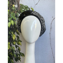 Embellished Hat - Size #2 Black/White Print-Hat-The Little Tichel Lady