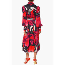 Adele Abstract Floral Midi Dress-dress-The Little Tichel Lady