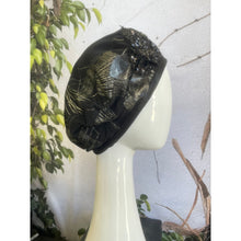 Embellished Hat - Size #2 Black/Gold Design-Hat-The Little Tichel Lady