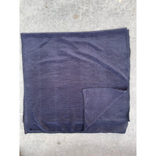 Pleated Long Headwrap - Navy-Long Wrap-The Little Tichel Lady