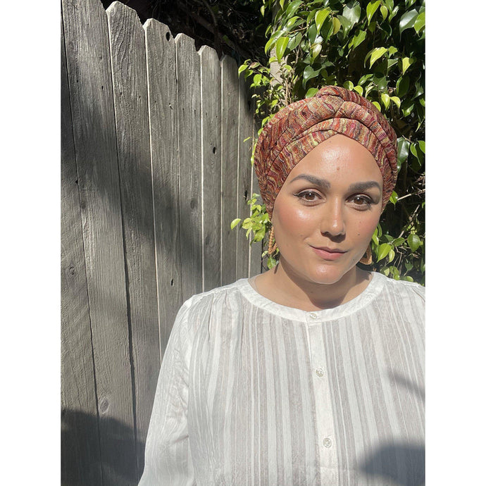 Bejeweled Knitted Long Headwrap-Long Wrap-The Little Tichel Lady