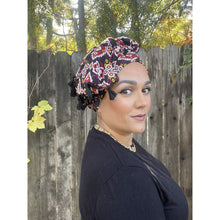 Black Print Headwrap w/ Tassels-Long Wrap-The Little Tichel Lady