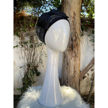 Embellished Hat - Size #1 Black/White Glitter-Hat-The Little Tichel Lady