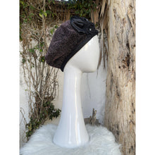 Embellished Hat - Size #2 Black/Pink Metallic-Hat-The Little Tichel Lady