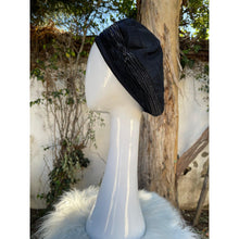 Embellished Hat - Size #2 Black/Silver-Hat-The Little Tichel Lady