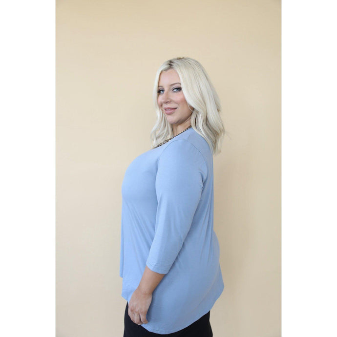 Jade LA Perfect Top - Denim-Tops-The Little Tichel Lady