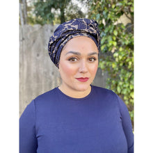 Luxe Lace Navy Long Wrap-Long Wrap-The Little Tichel Lady