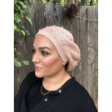 Perfect Knitted Beret w/ Pearls-Beanie/Beret-The Little Tichel Lady