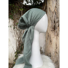 Pretied Turkish Cotton Textured Tichel w/ Long Tails - Mint Green-pretieds-The Little Tichel Lady