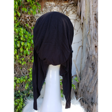 Solid Black Pre Tied Headscarf Tichel-pretieds-The Little Tichel Lady