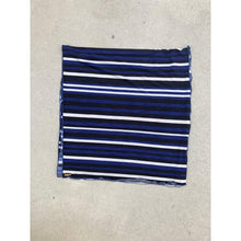 Stretchy Striped Blue Head Wrap Scarf Tichel-Long Wrap-The Little Tichel Lady