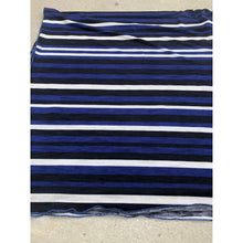 Stretchy Striped Blue Head Wrap Scarf Tichel-Long Wrap-The Little Tichel Lady