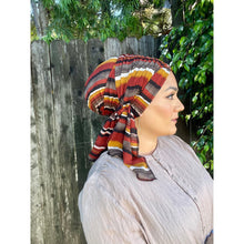 Striped Delight Headwrap - Rust/Neutral Blend-Long Wrap-The Little Tichel Lady
