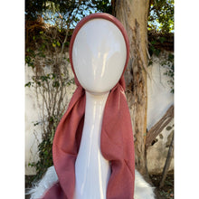 Turkish Cotton Metallic Solid Pretied w/ Long Tails - Ancient Coral-pretieds-The Little Tichel Lady