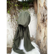 Turkish Cotton Metallic Solid Pretied w/ Long Tails - Dark Olive-pretieds-The Little Tichel Lady