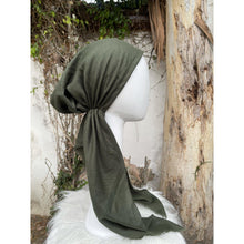 Turkish Cotton Metallic Solid Pretied w/ Long Tails - Dark Olive-pretieds-The Little Tichel Lady