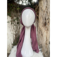Turkish Cotton Metallic Solid Pretied w/ Long Tails - Deep Rose-pretieds-The Little Tichel Lady