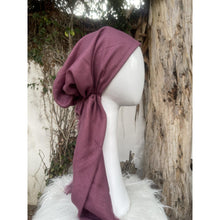 Turkish Cotton Metallic Solid Pretied w/ Long Tails - Deep Rose, XL Circumference-pretieds-The Little Tichel Lady