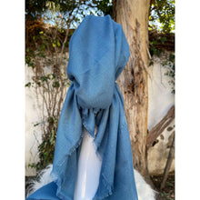 Turkish Cotton Metallic Solid Pretied w/ Long Tails - Ocean Blue-pretieds-The Little Tichel Lady