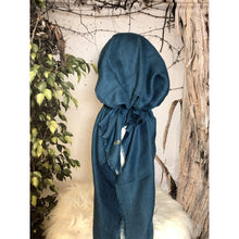 Turkish Cotton Textured Pretied w/ Long Tails - Teal-pretieds-The Little Tichel Lady