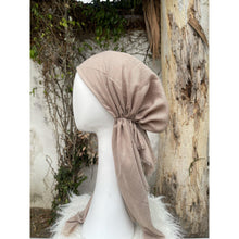 Turkish Cotton Textured Solid Pretied w/ Long Tails - Beige-pretieds-The Little Tichel Lady